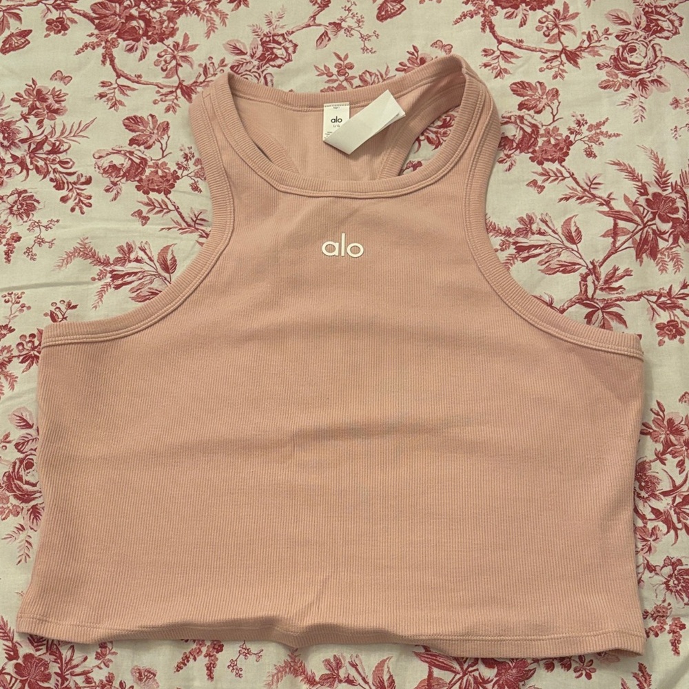 ALO Yoga Blush Pink Crop Top